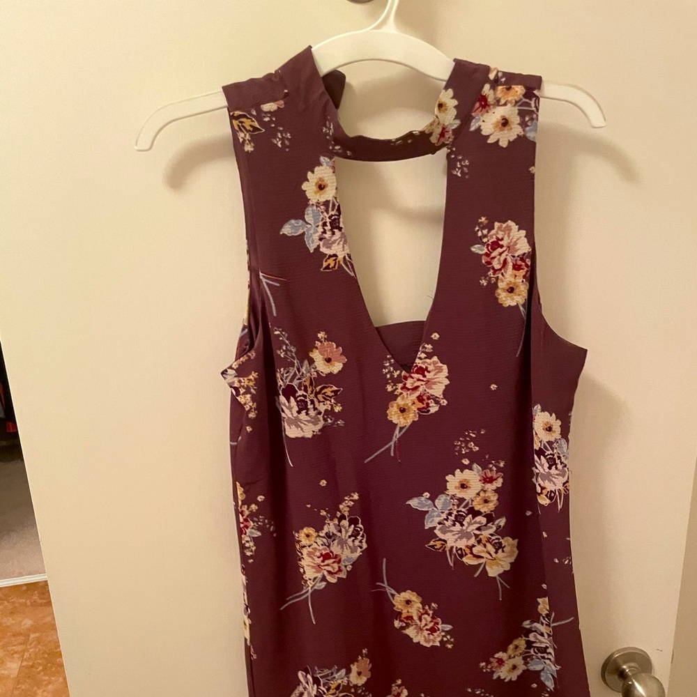Floral High Neck Dress
